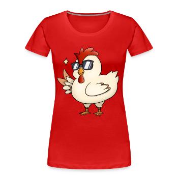 Chick - Frauen Premium Bio T-Shirt - Rot - Vorne - Mia (176cm)