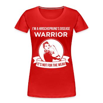 Ich bin ein Hirschsprung Krankheit Krieger - Frauen Premium Bio T-Shirt - Rot - Vorne - Mia (176cm)