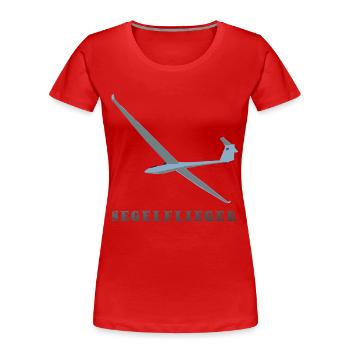 segelflieger - Frauen Premium Bio T-Shirt - Rot - Vorne - Mia (176cm)