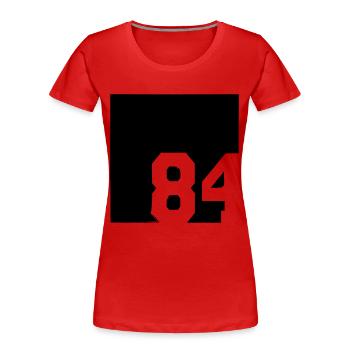 1984 - Frauen Premium Bio T-Shirt - Rot - Vorne - Mia (176cm)