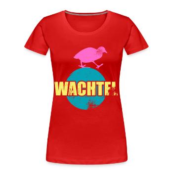Cailles d’oeufs Roseaux - T-shirt bio Premium Femme - rouge - Devant - Mia (176cm)