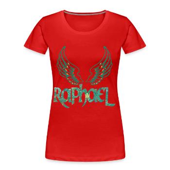 erzengel raphael e 71 - Frauen Premium Bio T-Shirt - Rot - Vorne - Mia (176cm)