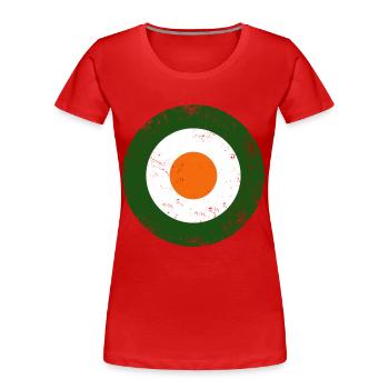 target irish vintage - Frauen Premium Bio T-Shirt - Rot - Vorne - Mia (176cm)