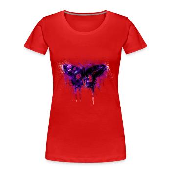 Schmetterling - Frauen Premium Bio T-Shirt - Rot - Vorne - Mia (176cm)