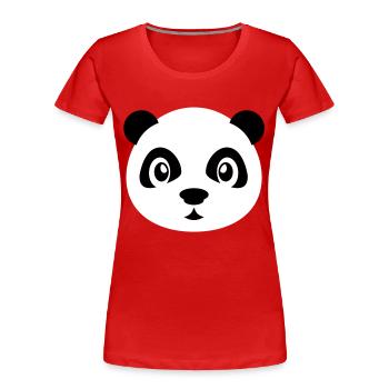 Cute Panda - T-shirt bio Premium Femme - rouge - Devant - Mia (176cm)