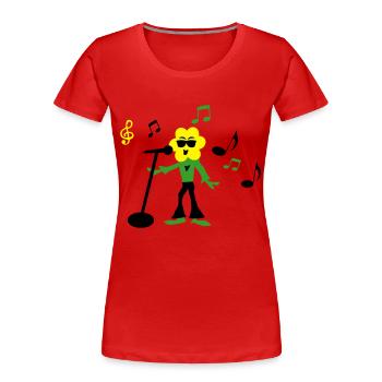 sonnenblume - Frauen Premium Bio T-Shirt - Rot - Vorne - Mia (176cm)