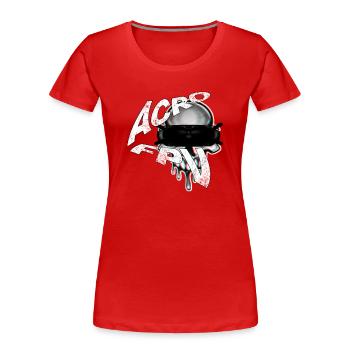 Acro FPV Freestyle Pilot - Frauen Premium Bio T-Shirt - Rot - Vorne - Mia (176cm)
