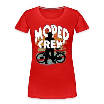 Moped Crew - fun Motiv Moped Mofa Scooter Freunde - Frauen Premium Bio T-Shirt - Rot - Vorne - Mia (176cm)