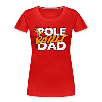 Pole quarter and pole vault - Women's Premium Organic T-Shirt - red - Front - Mia (176cm)