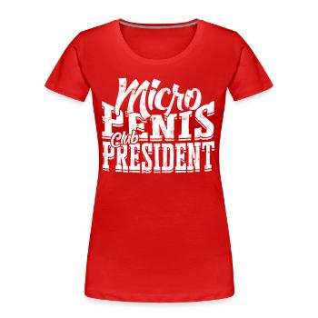 Micropenis Small Penis Sex Cock Club Micro - Women's Premium Organic T-Shirt - red - Front - Mia (176cm)