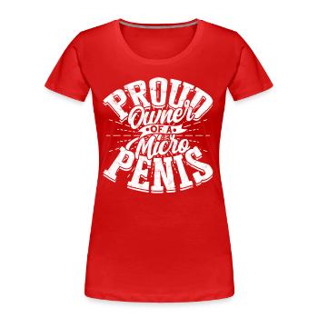 Micropenis Small Penis Sex Cock Club Micro - Women's Premium Organic T-Shirt - red - Front - Mia (176cm)