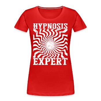 hypnose hypnotisch hypnotisieren hypnotiseur gesch - Frauen Premium Bio T-Shirt - Rot - Vorne - Mia (176cm)