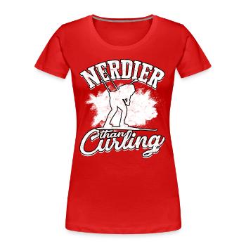 biathlon sport sports d'hiver ski cadeau disant lan - T-shirt bio Premium Femme - rouge - Devant - Mia (176cm)