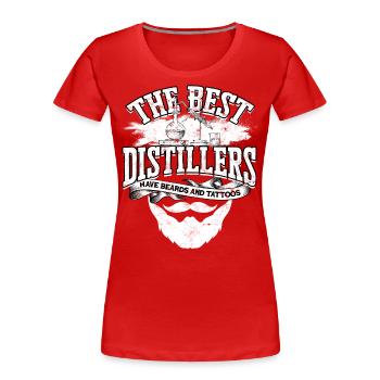 schnaps whiskey brennen schnapsbrenner geschenkide - Frauen Premium Bio T-Shirt - Rot - Vorne - Mia (176cm)