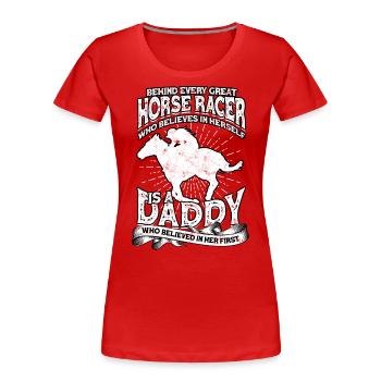 pferderennen pferd reiten pferde reiter geschenk g - Frauen Premium Bio T-Shirt - Rot - Vorne - Mia (176cm)