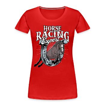 pferderennen pferd reiten pferde reiter geschenk g - Frauen Premium Bio T-Shirt - Rot - Vorne - Mia (176cm)