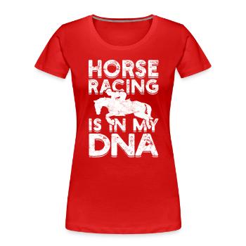 pferderennen pferd reiten pferde reiter geschenk g - Frauen Premium Bio T-Shirt - Rot - Vorne - Mia (176cm)