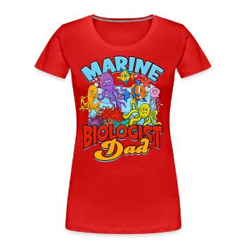 biologie marine biologiste marin biologie marine biologiste - T-shirt bio Premium Femme - rouge - Devant - Mia (176cm)