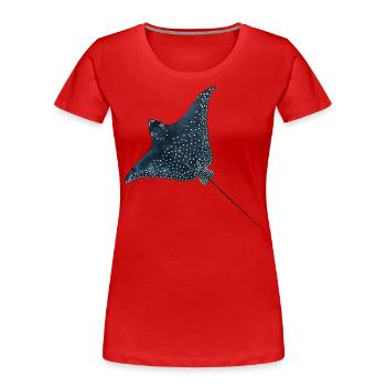 Rays Eagle Rays Stingrays Reef Plongée - T-shirt bio Premium Femme - rouge - Devant - Mia (176cm)