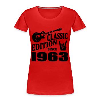 Classic edition since 1963 - Women's Premium Organic T-Shirt - red - Front - Mia (176cm)