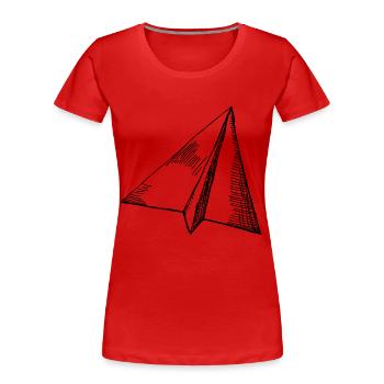 Paper Airplanes - Flying - T-shirt bio Premium Femme - rouge - Devant - Mia (176cm)