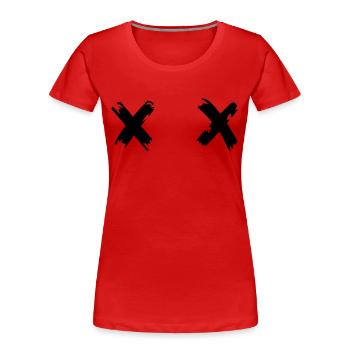 XX destroyed - Frauen Premium Bio T-Shirt - Rot - Vorne - Mia (176cm)