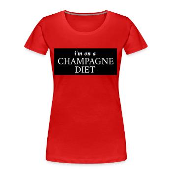 I'm on a diet - Women's Premium Organic T-Shirt - red - Front - Mia (176cm)