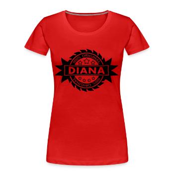 DIANA star original 1c - Frauen Premium Bio T-Shirt - Rot - Vorne - Mia (176cm)