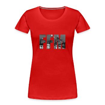 Frankfurt am main - FFM - - Frauen Premium Bio T-Shirt - Rot - Vorne - Mia (176cm)