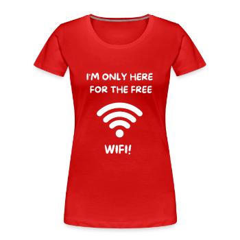 WIFI GRATUIT 2 0 - T-shirt bio Premium Femme - rouge - Devant - Mia (176cm)