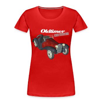 Oldtimer on Tour - Frauen Premium Bio T-Shirt - Rot - Vorne - Mia (176cm)