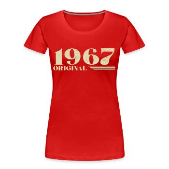 Original 1967 Vintage 1967 anniversaire 1967 rétro - T-shirt bio Premium Femme - rouge - Devant - Mia (176cm)