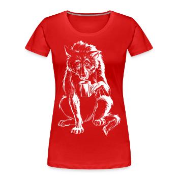guidés - Women's Premium Organic T-Shirt - red - Front - Mia (176cm)