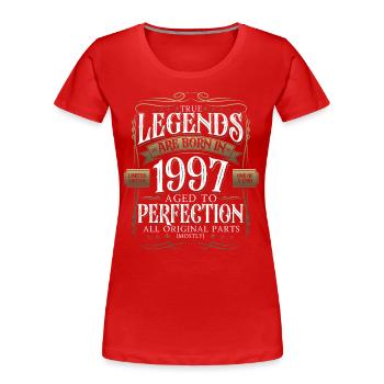 Legend 1997 25th Birthday Gift Men Funny - Women's Premium Organic T-Shirt - red - Front - Mia (176cm)