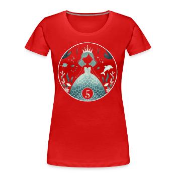 Meerjungfrau Prinzessin Magie - Frauen Premium Bio T-Shirt - Rot - Vorne - Mia (176cm)
