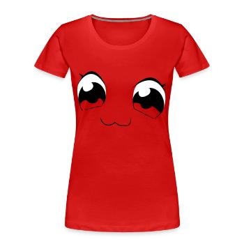 yeux - T-shirt bio Premium Femme - rouge - Devant - Mia (176cm)