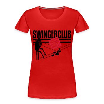 Club échangiste - T-shirt bio Premium Femme - rouge - Devant - Mia (176cm)