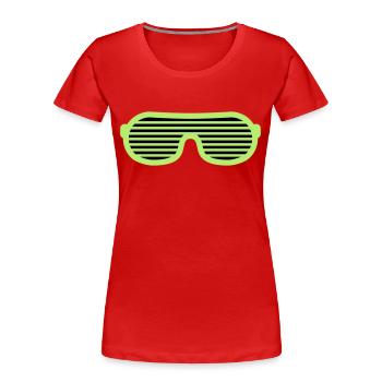 Party Glasses - T-shirt bio Premium Femme - rouge - Devant - Mia (176cm)