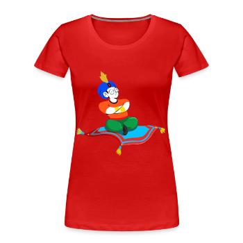 autonomes fliegen keine neue technologie teppich - Frauen Premium Bio T-Shirt - Rot - Vorne - Mia (176cm)