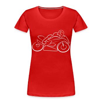 Motorrad Speed - Frauen Premium Bio T-Shirt - Rot - Vorne - Mia (176cm)