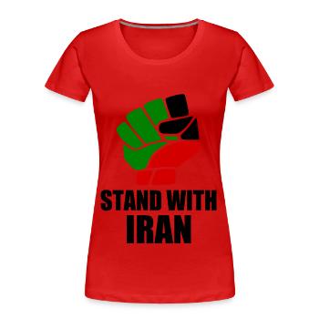 Stand with iran - Women's Premium Organic T-Shirt - red - Front - Mia (176cm)