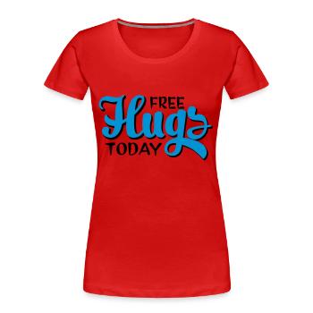 free hugs - Frauen Premium Bio T-Shirt - Rot - Vorne - Mia (176cm)
