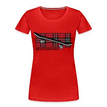 skateboard skate-life halfpipe skateboarder sk8 - Frauen Premium Bio T-Shirt - Rot - Vorne - Mia (176cm)