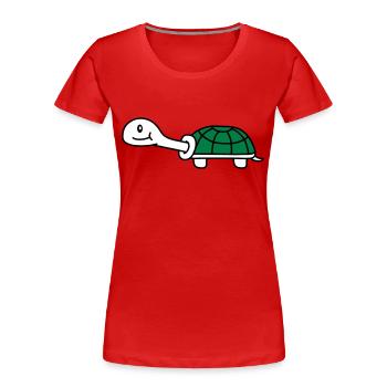 Cute Turtle - T-shirt bio Premium Femme - rouge - Devant - Mia (176cm)