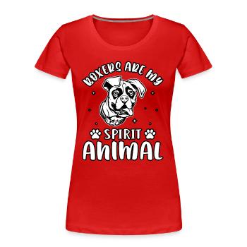 Les boxeurs sont mon animal spirituel - T-shirt bio Premium Femme - rouge - Devant - Mia (176cm)