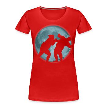 Sumo - T-shirt bio Premium Femme - rouge - Devant - Mia (176cm)