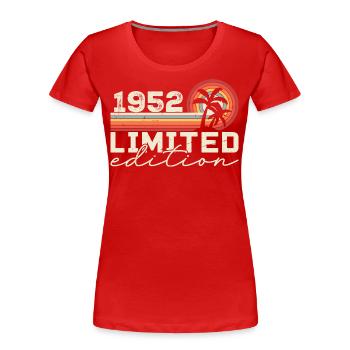 Vintage 1952 Cadeau Anniversaire 1952 Retro 1952 - T-shirt bio Premium Femme - rouge - Devant - Mia (176cm)