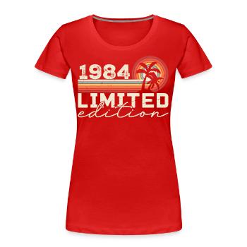 Vintage 1984 Cadeau Anniversaire 1984 Retro 1984 - T-shirt bio Premium Femme - rouge - Devant - Mia (176cm)