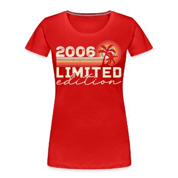 Vintage 2006 Cadeau Anniversaire 2006 Retro 2006 - T-shirt bio Premium Femme - rouge - Devant - Mia (176cm)