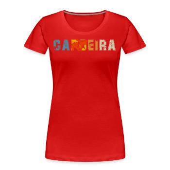 Capoeira - Frauen Premium Bio T-Shirt - Rot - Vorne - Mia (176cm)